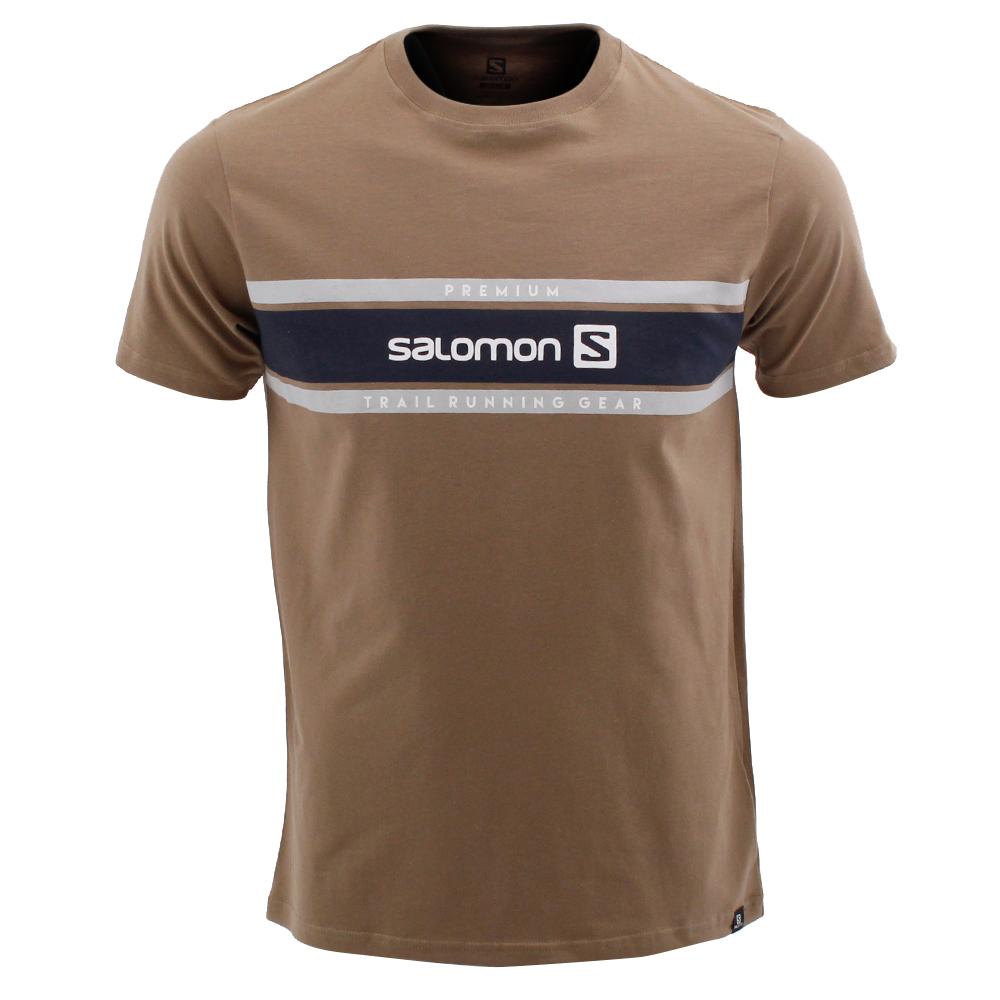 Salomon Israel TOW THE LINE SS M - Mens T shirts - Brown (JUCD-04568)